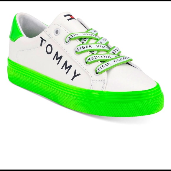 tommy hilfiger green sneakers